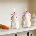 thumbnail image 5 of AURIGATE Easter Bunny Scented Candle British Pear & Freesia Fragrance Wax Rabbit Shaped Candle for Easter Gift Home Decor Party Table Decoration, 5 of 6