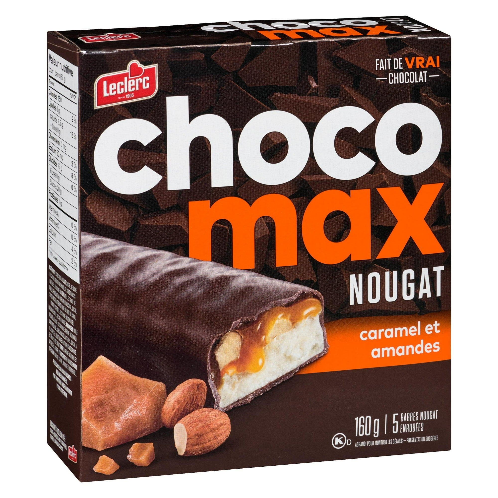 Chocomax Barres de Nougat Caramel et Amande