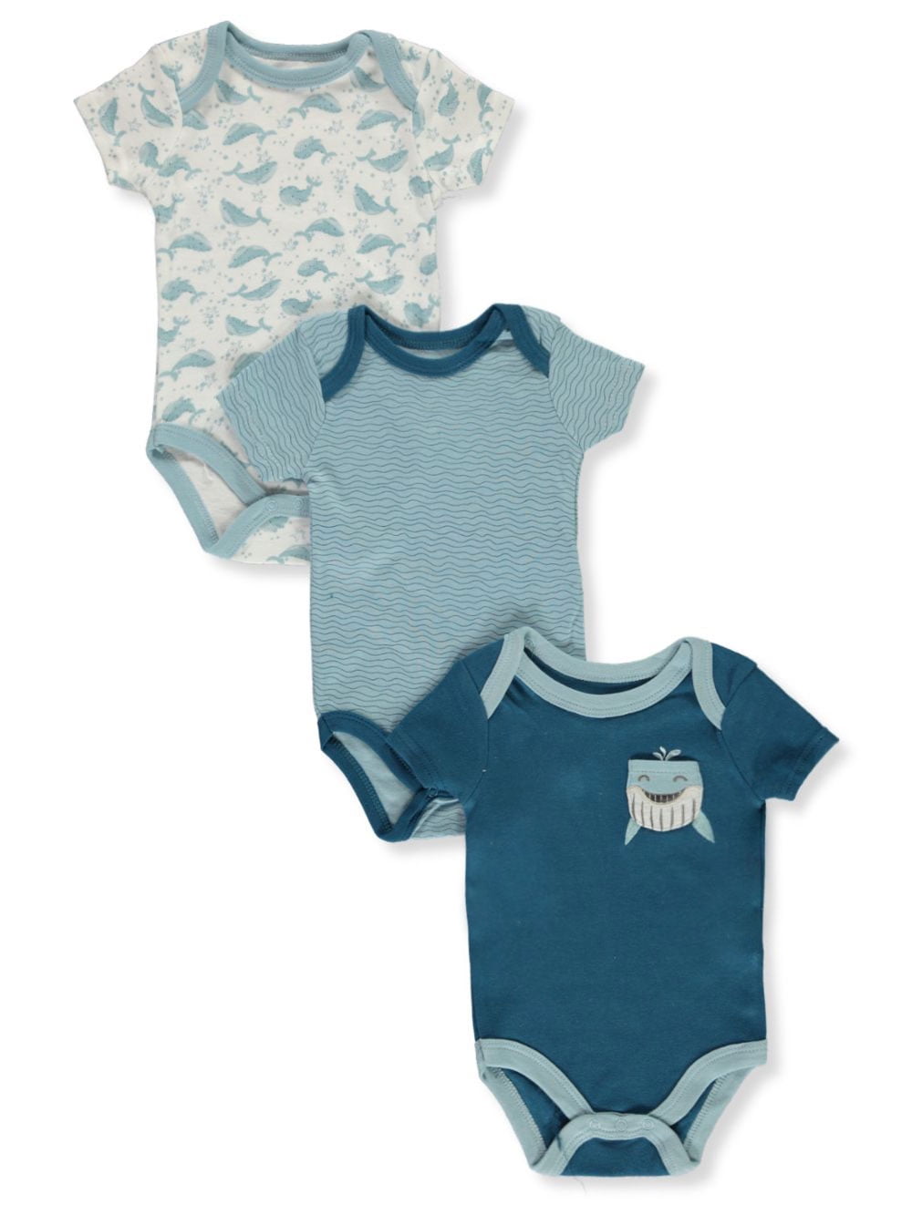 Bon Bebe Baby Boys 3 Pack Whale Bodysuits royal Jordan Ubuy