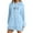#02 Light Blue, variant on Busydd Women Dresses Fashion Love Heart Print Fall Dresses Comfy Long Sleeve Drawstring Mini Dress Casual Hooded Sweatshirt Dress with Pocket S