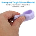 thumbnail image 4 of Unique Bargains Housse de Roues de Valise, Ensemble de 8 Housses en Silicone pour Roues de Bagage Cabine, Housses de Roues de Valise, Violet, 4 of 7