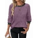 thumbnail image 3 of Camisas de Larga para Mujer, Suéteres, Conjuntos de Otoño, Bloques de Color, Ropa de Invierno, Elegantes, Informales, Suaves. Púrpura M, 3 of 7