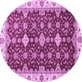 thumbnail image 1 of Ahgly Company Indoor Round Oriental Purple Traditional Area Rugs, 8' Round, 1 of 4