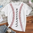 thumbnail image 3 of Hiijoy Little Girl's Casual Baseball Print T-Shirt Short Sleeve Summer Loose T Shirt, 3 of 5