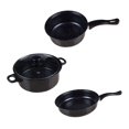 thumbnail image 1 of veasfak 3x Cookware Set Soup Pot Frying Pan Pots and Pans Set for Restaurant Kitchen Black, 1 of 9