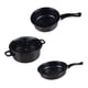 thumbnail image 1 of Juego de 3 ollas y sartenes Macarena Olla para sopa resistente Olla para leche Antiadherente Negro, 1 of 8