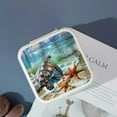 thumbnail image 4 of Autua Turtle Starfish Beach Jewelry Storage Artifacts Jewelry Box for Women Necklace, Ring, Earring - Compact Size Travel Case with Multiple Compartments White, 4 of 5