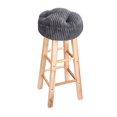 thumbnail image 4 of Espesar cálido estirable barra forma forma forma cubierta de taburete silla cojín del asiento para el invierno decoración de de oficina en hogar Gris Profundo - 35cm Soledad Funda de asiento de taburete redondo, 4 of 6