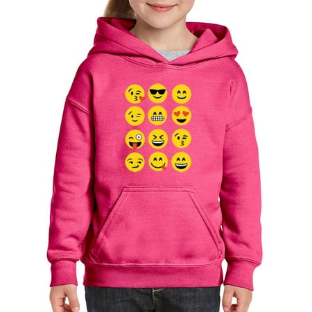 ugo emoji group unisex hoodie for girls and boys youth kids