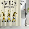 thumbnail image 2 of Sweet Gnomes Bee Fabric Shower Curtain Daisy Flower Yellow Washable Shower Curtains for Bathroom, Waterproof Bath Curtain with Hooks Home Decor 36x72in, 2 of 8