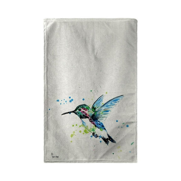 Betsy Drake Interiors Green Hummingbird Beach Towel