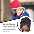 thumbnail image 4 of Minnieouse Turbante Nudo Estilo simple Interior Hijab Sombrero Multiusos Liso A prueba de polvo Pañuelo Transpirable Gorras Pérdida Sombrero Type2 NO2, 4 of 6