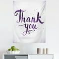 thumbnail image 1 of Thank You Tapestry, Spots Curvilinear Typography Appreciation Paintbrush Strokes, Fabric Wall Hanging Decor for Bedroom Living Room Dorm, 5 Sizes, Dark Purple Violet, by Ambesonne, 1 of 1