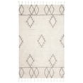 thumbnail image 2 of SAFAVIEH Casablanca Raeyln Geometric Diamonds Wool Shag Area Rug, Ivory/Grey, 5' x 8', 2 of 9