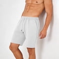 thumbnail image 7 of TEAJOPSUU Men's Casual Shorts Elastic Waist Drawstring Lightweight Breathable Beach Shorts with Pocket White, 7 of 7