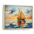 thumbnail image 2 of Designart "Horizons Boat Luminous II" Transportation Floater Framed Wall Decor, 2 of 7