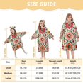 thumbnail image 4 of FORMRS Wearable Blanket Hoodie with Sleeves for Kids Cozy Flannel Sweatshirt, Colorful Flowers, 4 of 7