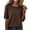 Coffee #048, variant on Short Sleeve Tops for Women Summer Basic Knit Crew Neck T Shirts Loose Fit Dressy Casual Lightweight Work Blouse, M