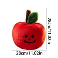 thumbnail image 2 of Halloween Apple Pumpkin Plush Toy, 11.02 in Cute Red Apple Shaped Jack-o'-Lantern Stuffed Doll, Soft Cuddly Plushie for Fall Home Decor, Party Display and Halloween Gift，C, 2 of 6