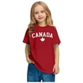 thumbnail image 2 of Économies d'Été! SROBPTY T-Shirts à Manches Courtes pour Tout-Petits, T-Shirt Imprimé Canada pour Garçons et Filles Tout-Petits, Mode Col Rond, Haut à Manches Courtes Imprimé Rouge, 3 Ans, 2 of 5