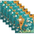 thumbnail image 6 of Coolnut World Map Animals Cloth Napkins Set of 1,20x20 Inches Napkins Cloth Washable Reusable Soft for Dinner,Wedding,Parties,Home Dinner,Tableative Decor Gift, 6 of 7