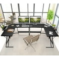 thumbnail image 6 of Lacoo Home Office Writing Desk Modern L-Shape Computer Desk, Black, 6 of 8