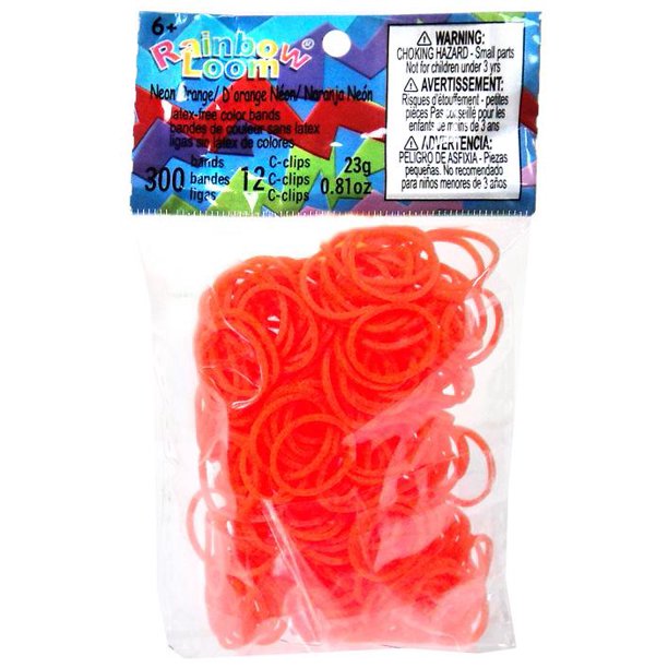 Rainbow Loom Neon Orange Rubber Bands Refill Pack [300 ct] Walmart