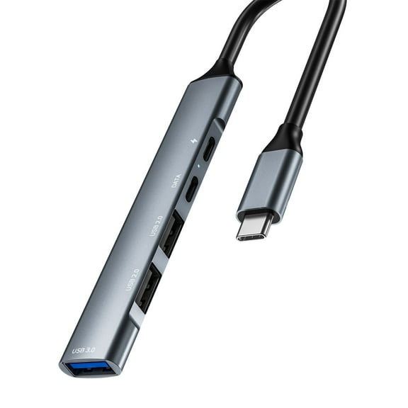 RKZDSR 5-in-1 USB C Docking Station, 1 USB 3.0 Port, 2 USB 2.0 Port, 65W PD, 1 Type-C Data Port Compatible, Type-C Devices