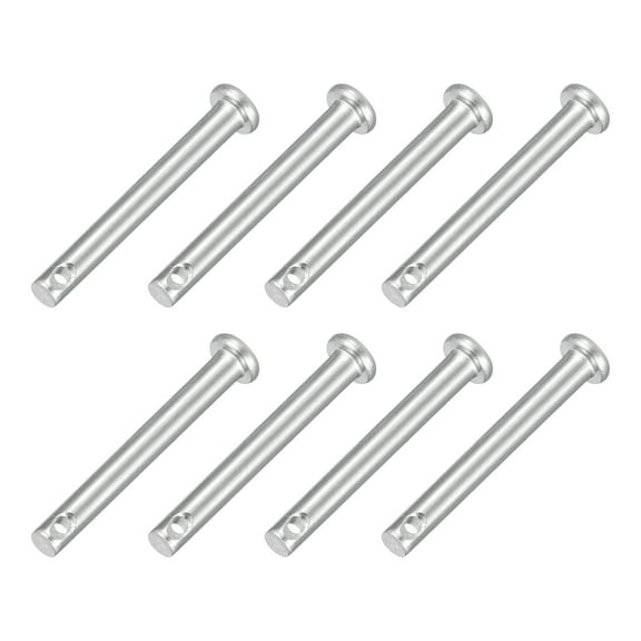 8Pcs 1/8" x 1" Single Hole Clevis Pins, 304 Stainless Steel Flat Head Pins