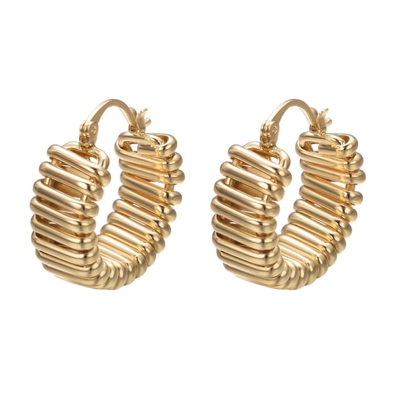 Yoursfs Chunky Huggie Earrings for Women Gold Plated Small Hoop Earrings Hypoallergenic Jewelry