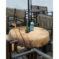thumbnail image 2 of Fsddascl Brown Forest Outdoor Tablecloth - 60 Inch Round Dining Table Cover, Tree Retro Farmhouse Mysterious Waterproof Outdoor Table Cloth with Umbrella Hole & Zipper for Picnic/Patio/Party, 2 of 7