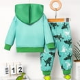 thumbnail image 6 of Kogui Toddler Outfits for Boys Boys Clothes Sweatsuit Winter Clothes Pants Set Boys Outfits Pullover Hoodies Size 2T 3T (Green,2-3 Years), 6 of 9