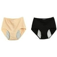 thumbnail image 3 of Period Panties Protective Menstrual Underwear Leak-Proof Easy Clean 2 Pack Black & Beige by Bargain 7000 (Small (S)), 3 of 9