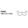 thumbnail image 2 of Balata para motocicleta FA452R (Usar Tambien FA452SV) EBC negro, 2 of 2