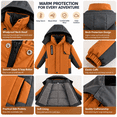 thumbnail image 4 of Riecok Toddler Winter Coats for Boys with Pocket Long Sleeve Zip up Solid Color Everyday Casual Outwear Orange 5 Years, 4 of 9