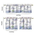 thumbnail image 4 of Butterflies and Purple Hydrangeas 3-Piece Kitchen Curtains Set Kitchen Curtains Sets with Valance for Windows Rod Pocket Machine Washable Kitchen Decor Decorations (54"x18"+2x27.5"x24"), 4 of 6