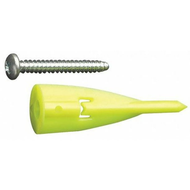 WALLCLAW PCKWC100YS Drywall Anchor,HammerIn,2 In,PK100