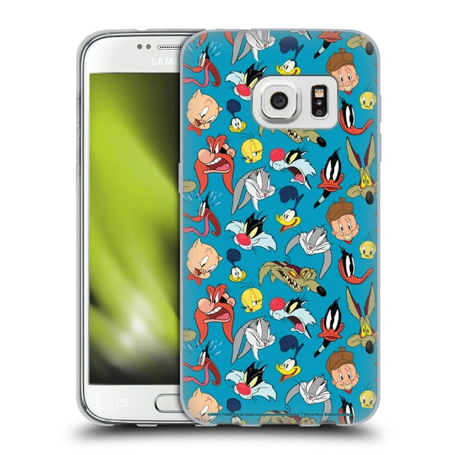 Head Case Designs Officially Licensed Looney Tunes Patterns Head Shots Soft Gel Case Compatible with Samsung Galaxy S7
