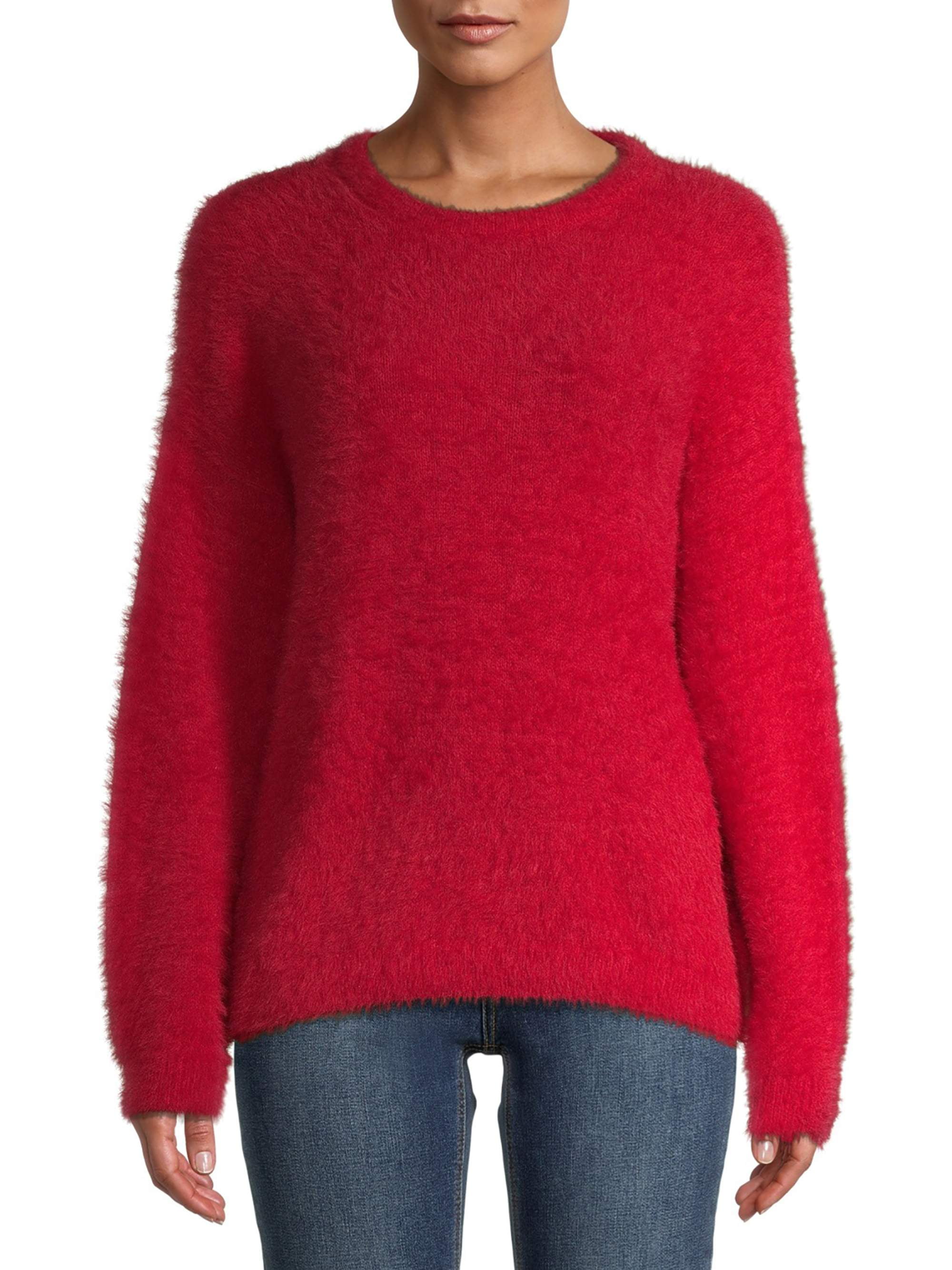 red eyelash sweater