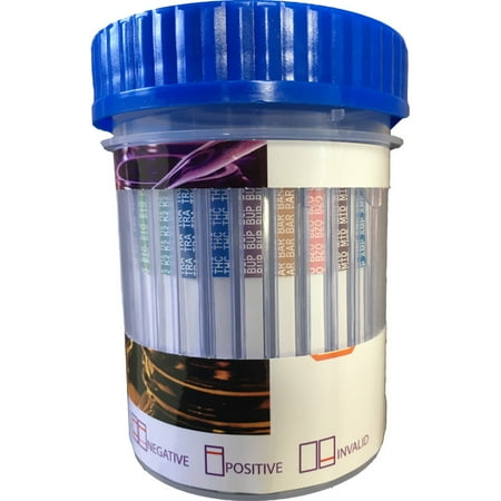 - 16 Panel Drug Test Cup AMP, BAR, BUP, BZO, Cocaine, Alcohol, Fentanyl, K2, Meth, Ecstasy, MTD, Opiates, OXY, PCP, THC, Tramadol