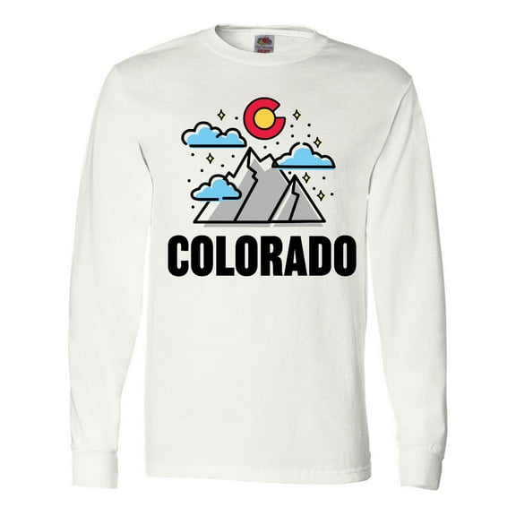 Inktastic Colorado Mountains and Clouds Long Sleeve T-Shirt