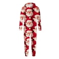 thumbnail image 2 of Penkiiy Christmas Pajamas for Family Matching Cute Long Sleeve Couples Soft Sleepwear One Piece Funny Christmas Pjs Sets L Red, 2 of 6