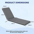 thumbnail image 3 of YEERSWAG 80x26x3 Inch Outdoor Patio Chair Cushion Recliner Cushion Chaise Lounge Cushion Non Slip Waterproof Beach Garden Furniture Cushion with Ties, 3 of 8