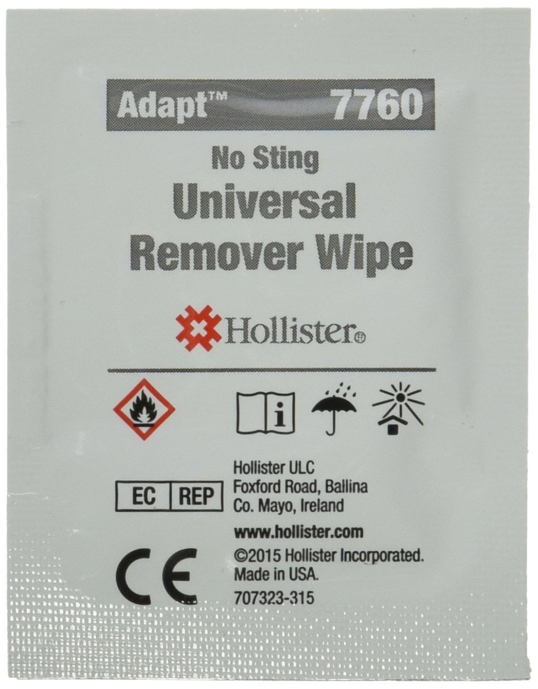 Hollister Adapt Adhesive Remover Wipes, 7760, 50 Count - Walmart.com