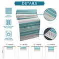 thumbnail image 7 of Table Runner Dresser Scarf 13 x 108 Inch Minimalist Turquoise Gradient Gray Stripes Table Runners Non-Slip Heat Kitchen Dining Table Decor for Indoor Outdoor Home Party Decoration, 7 of 7