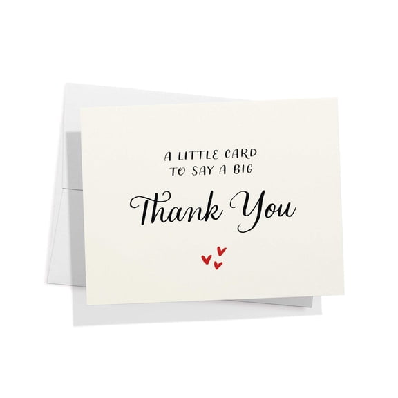 Thank You Cards - Set of 12 Elegant Blank Cards with Envelopes | Eco-Friendly