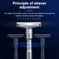 thumbnail image 4 of Adjustable Sharpness Manual Razor for Men - Silver Handheld Shaving Tool with 10 Replacement Blades, Portable & Durable Design for Smooth, Precise Shaves on All Facial Hair Types, Lightweight, 4 of 6