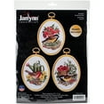 Janlynn Embroidery Kit 3"X4" Set of 3Gardening BirdsStiched In Floss