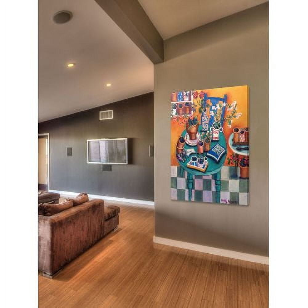 "A Sunny Garden Room" Painting Print on Wrapped Canvas