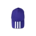 thumbnail image 3 of Adidas Three Striped Adjustable Baseball Cap for Men - Sports Hat Royal Purple/White, 3 of 3